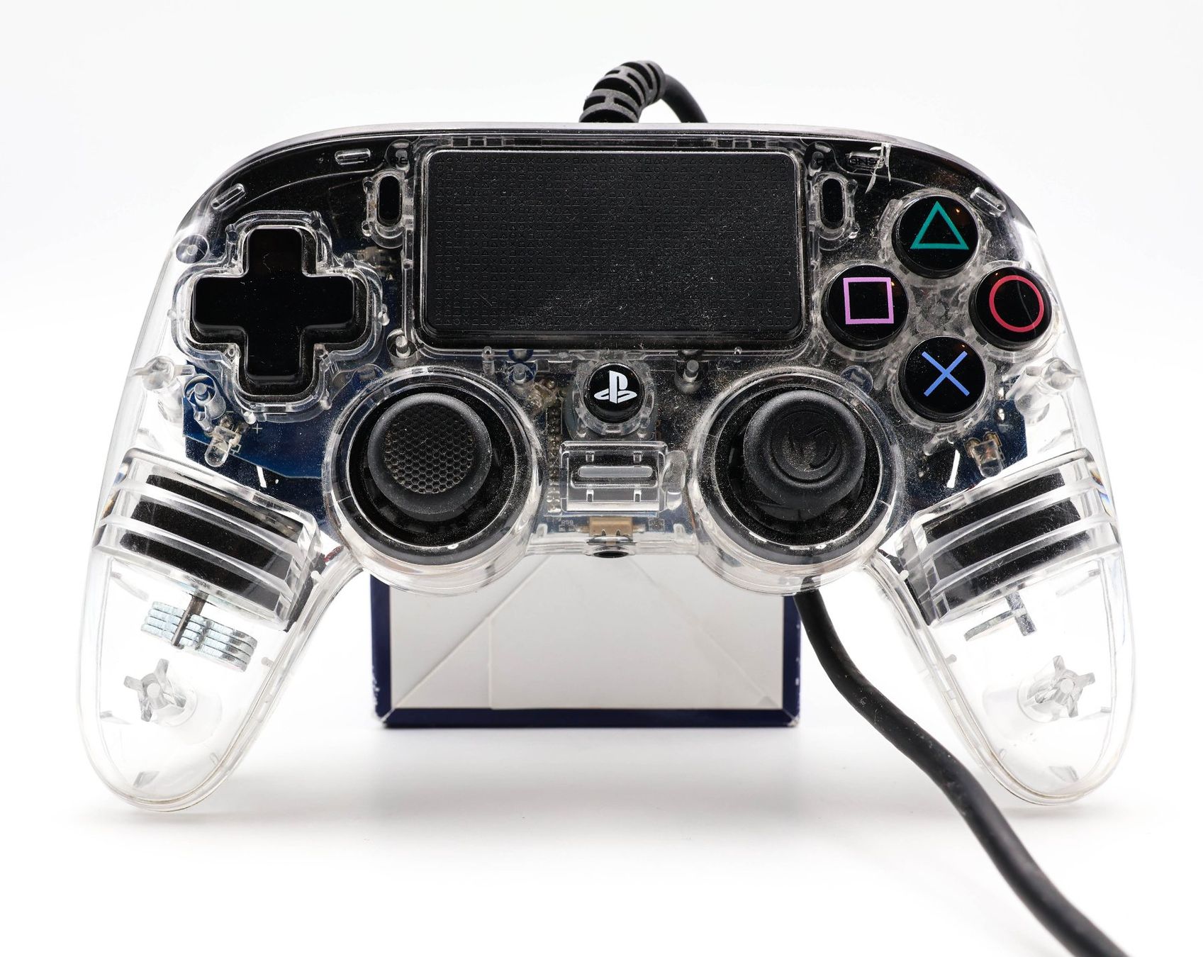 Manette PS4 Transparente Glow Nacon Filaire