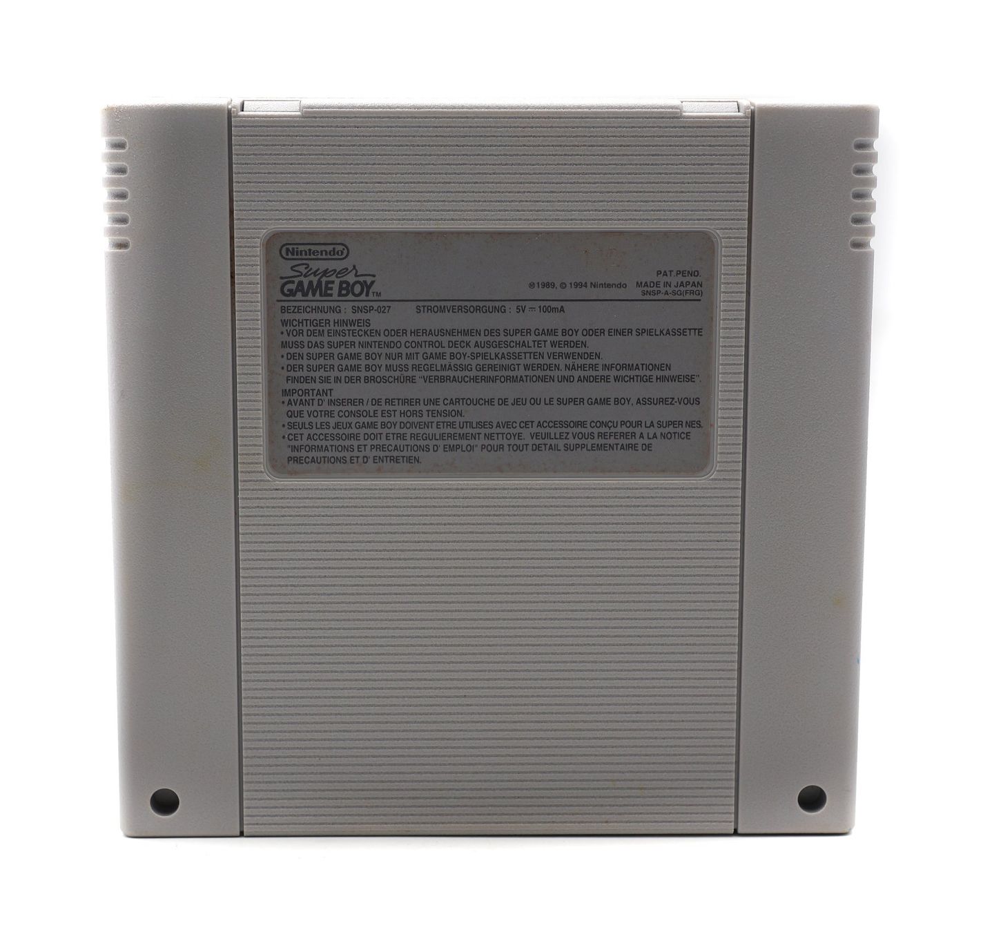 Super Gameboy Super Nintendo - Vue 2