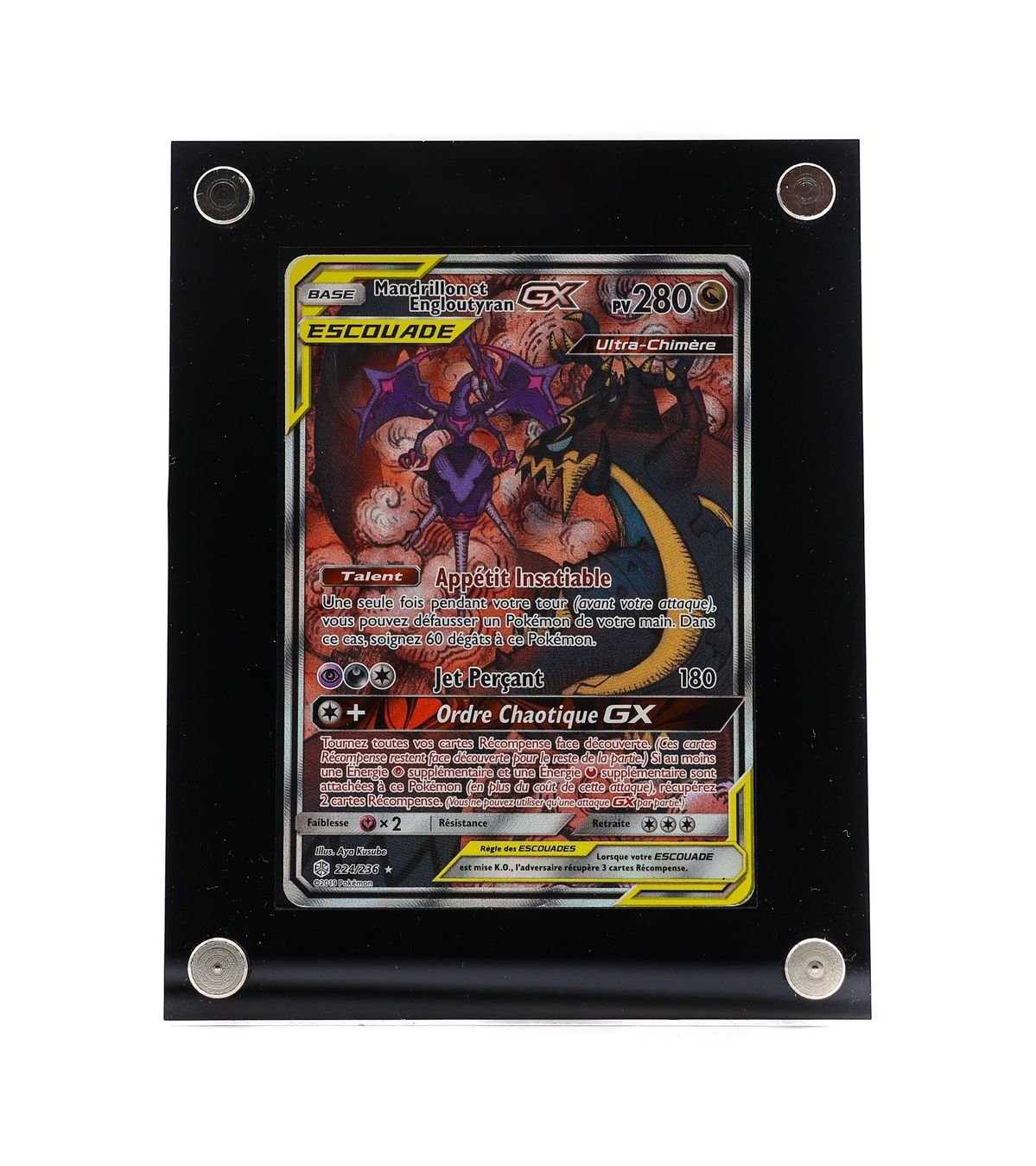 Mandrillon & Engloutyran GX (CEC 224)Éclipse Cosmique 224 Naganadel & Guzzlord GX 224 Mandrillon & Engloutyran GX 224